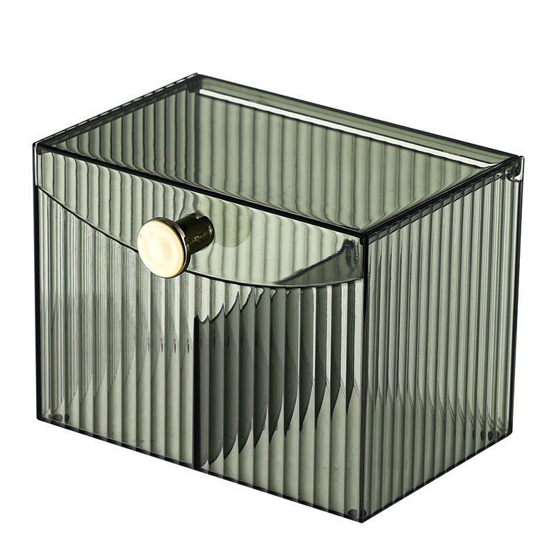 Cosmetic storage box cotton swab cosmetic cotton beauty egg makeup brush desktop storage with lid compartment transparent storage box