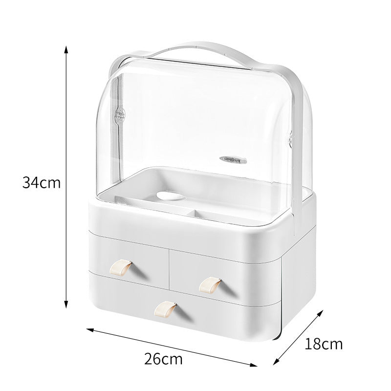 Bedroom dustproof cosmetics large capacity home bathroom desktop organization dressing table lipstick skin care