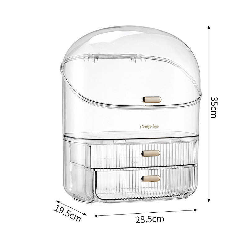 Transparent cosmetics storage box home bedroom dressing table jewelry storage box skin care products storage rack