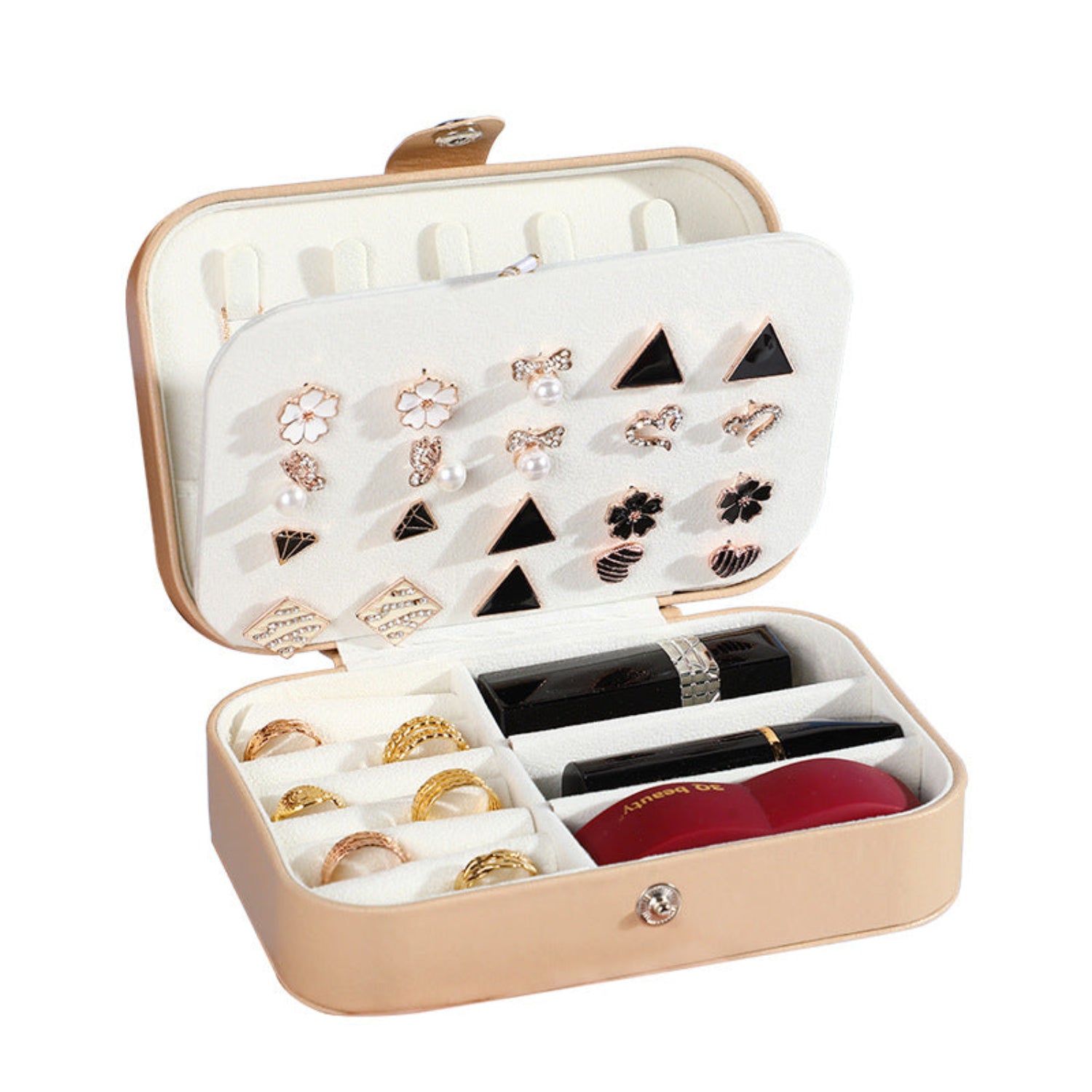 Travel Jewellery Organizer Box - Compact and Elegant Storage Case for Accessories