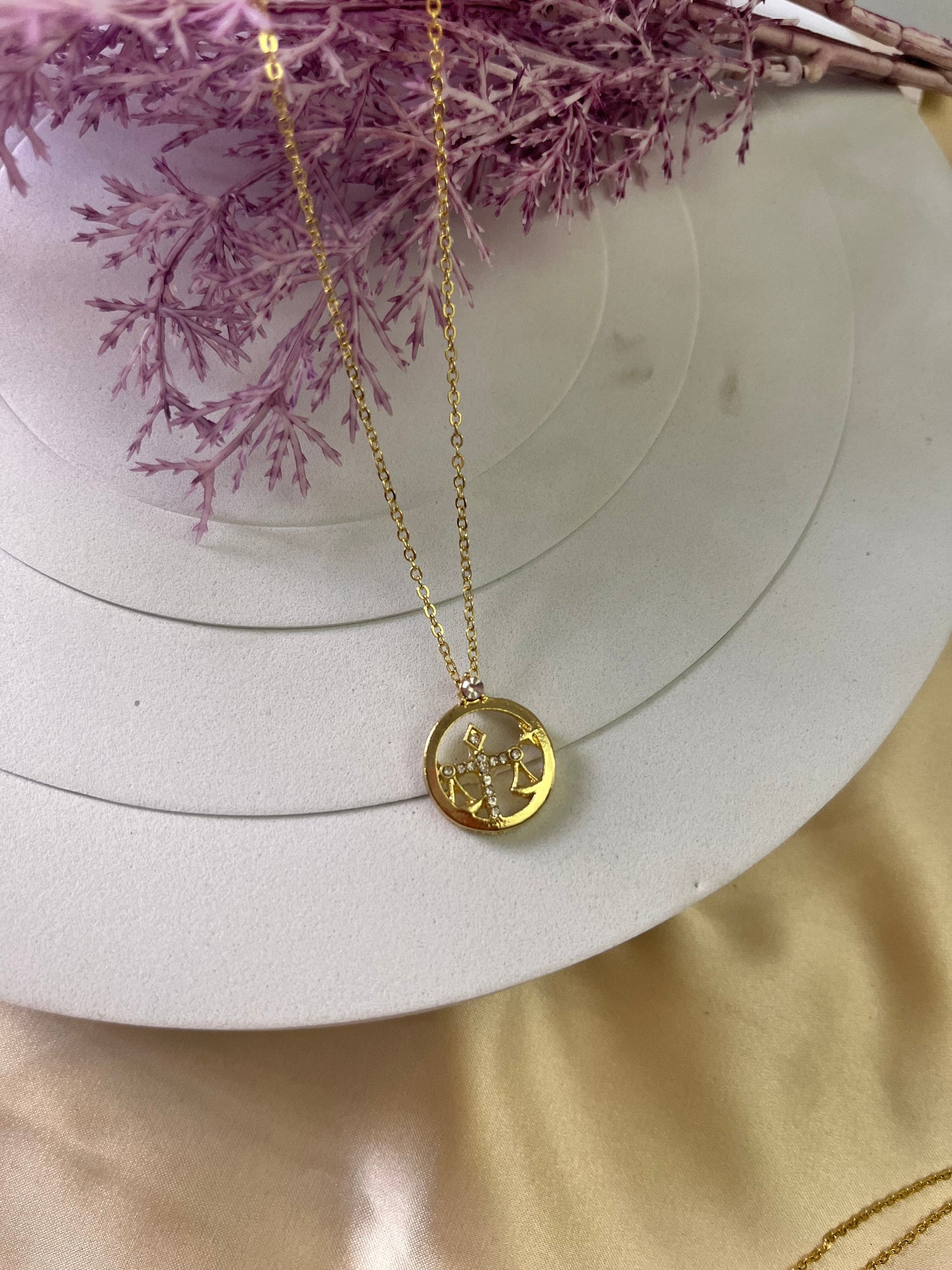 Zodiac-Inspired Gold-Color Necklace – Astrology Pendant for All Star Signs