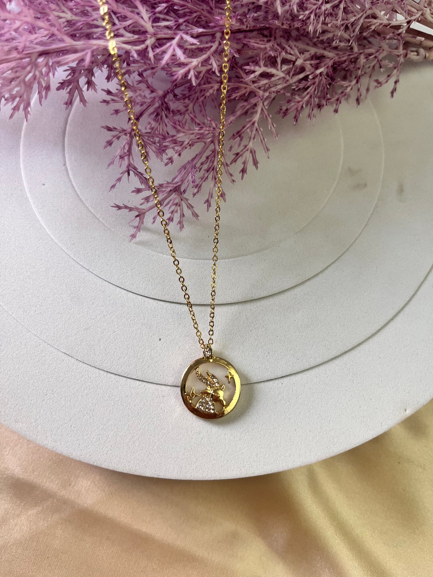 Zodiac-Inspired Gold-Color Necklace – Astrology Pendant for All Star Signs