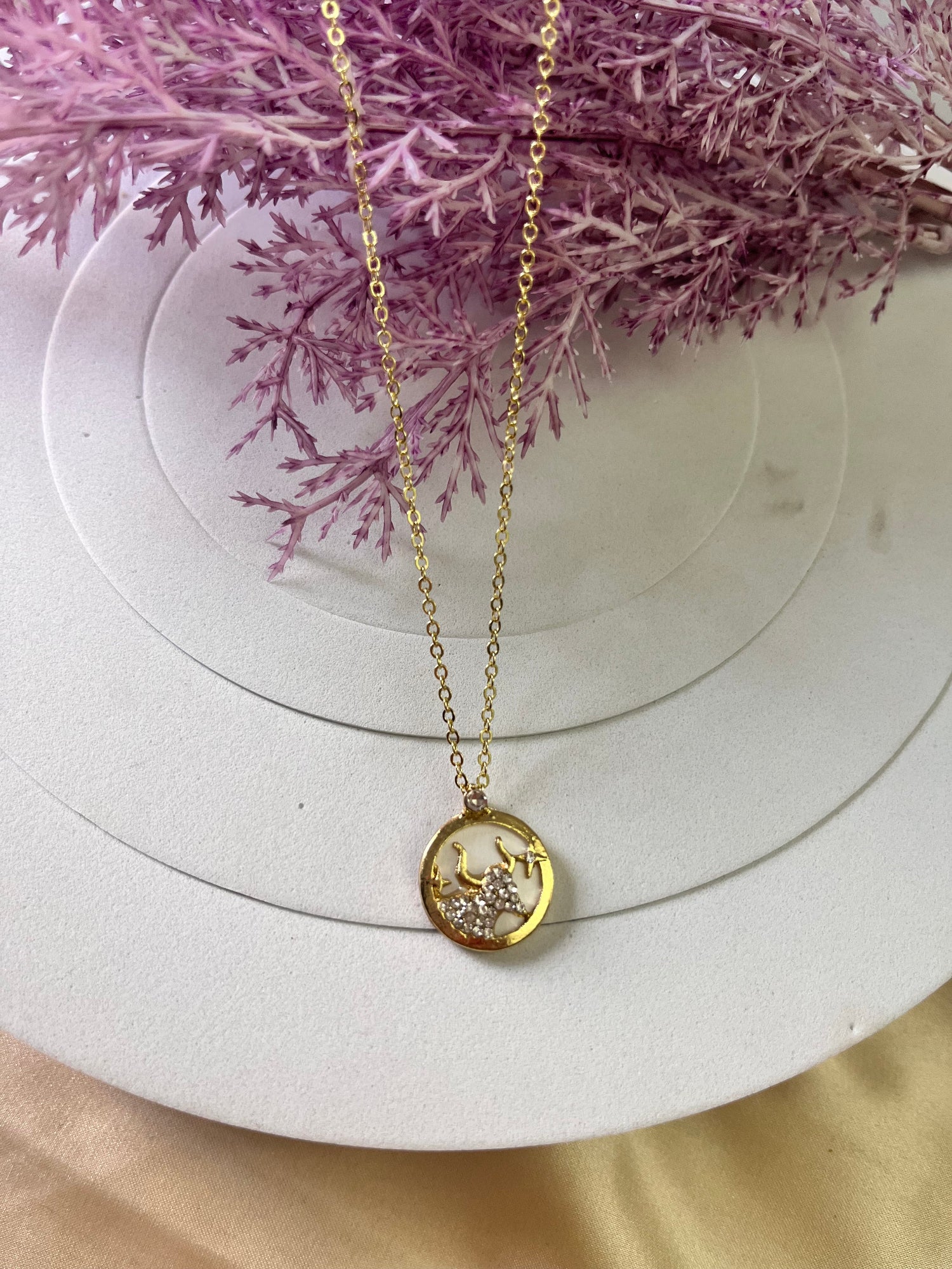 Zodiac-Inspired Gold-Color Necklace – Astrology Pendant for All Star Signs