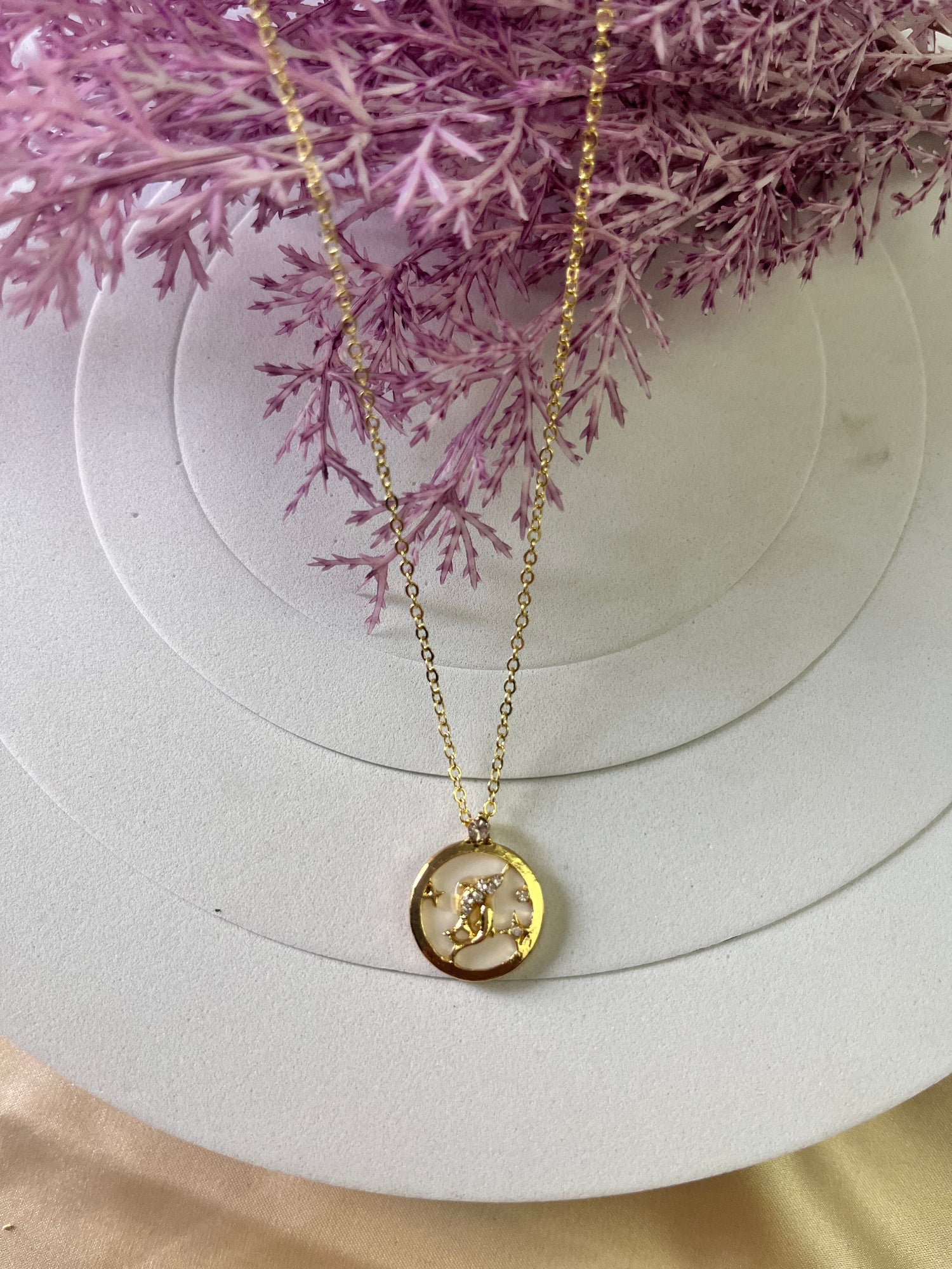 Zodiac-Inspired Gold-Color Necklace – Astrology Pendant for All Star Signs