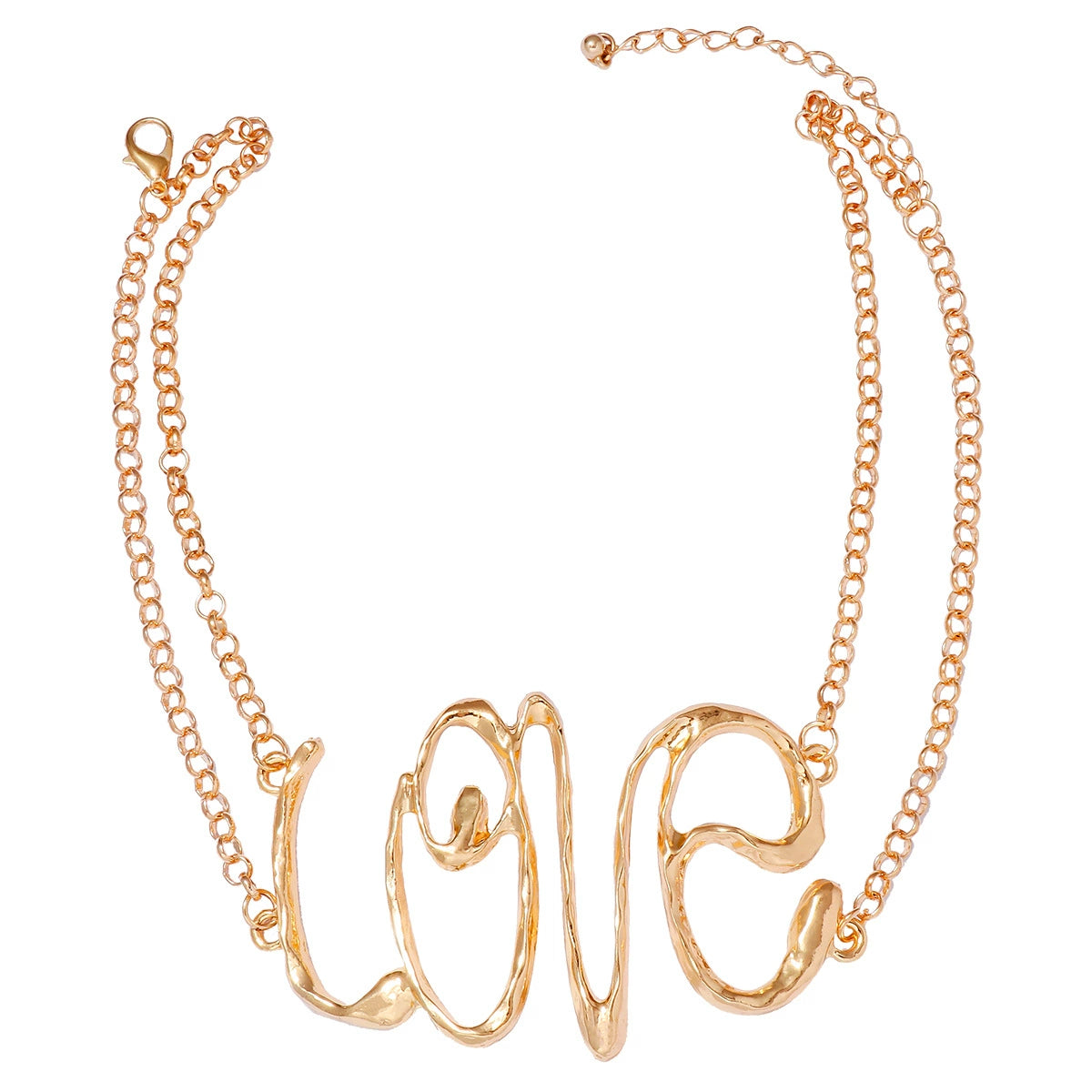 Glided 'LOVE' Statement Necklace  jltn0697