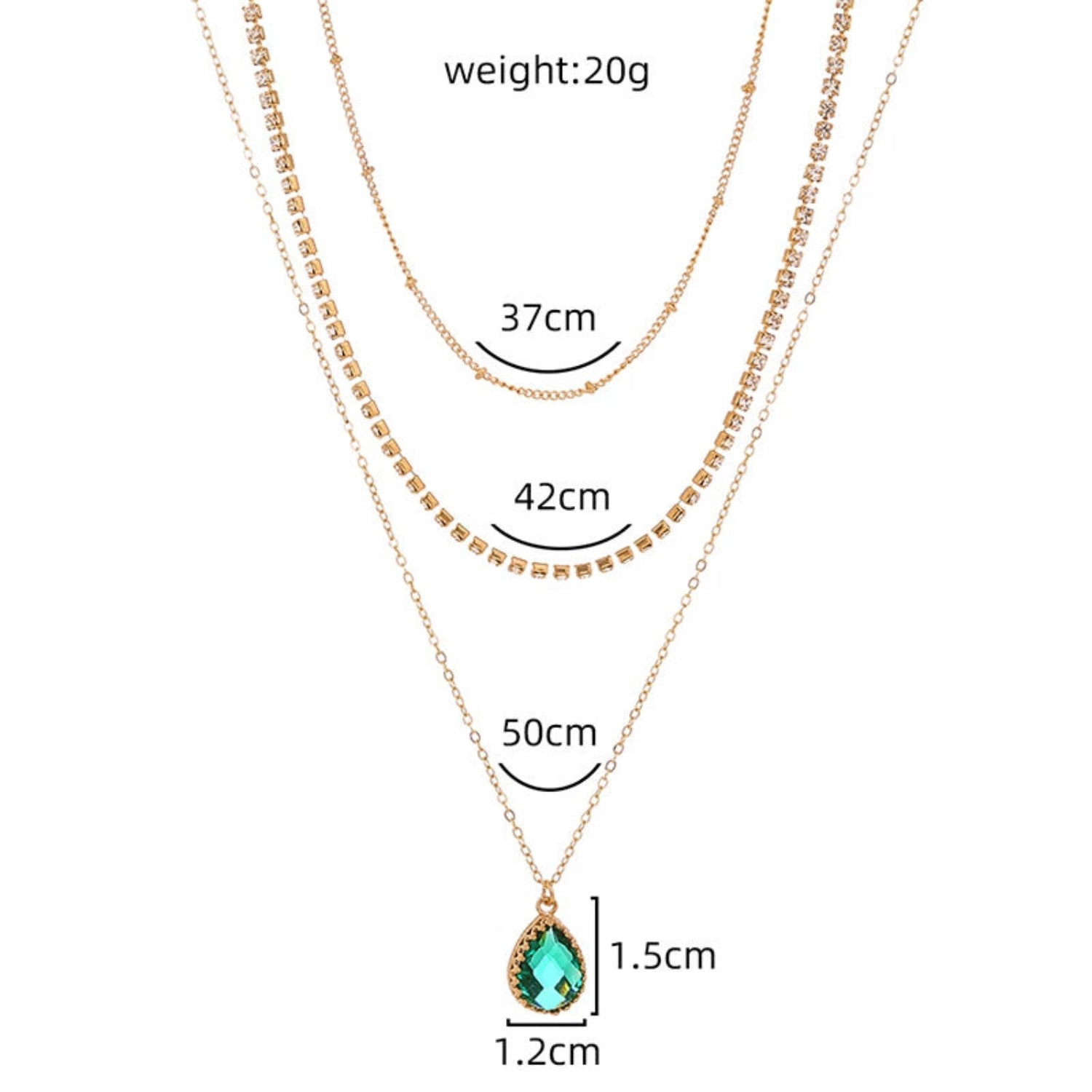 Just Lil Things-Three Layered Chain-Necklace jltn0833