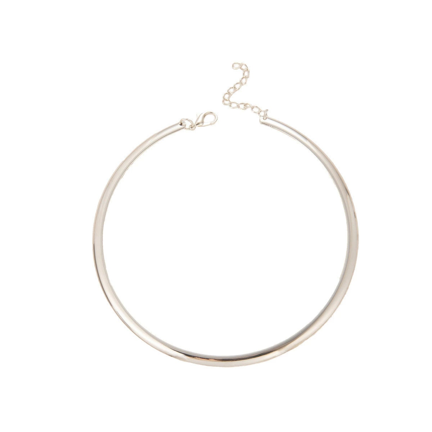 Sleek Silver Choker Necklace JLTN0844