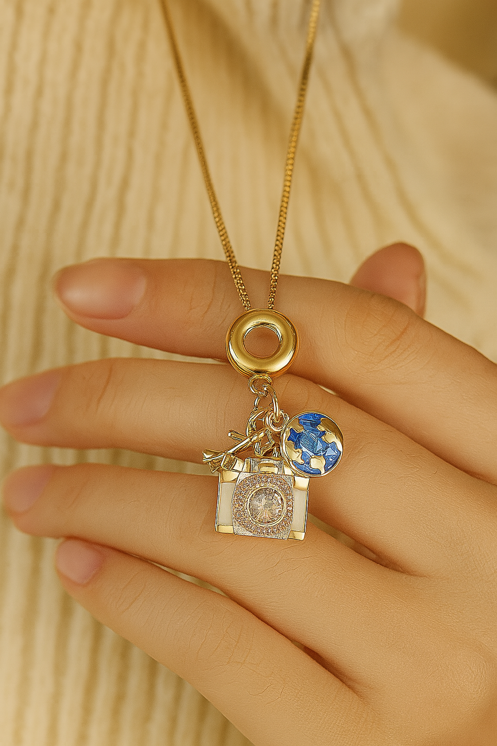 Just lil things Travel vibe Chain  Necklace jltn0867