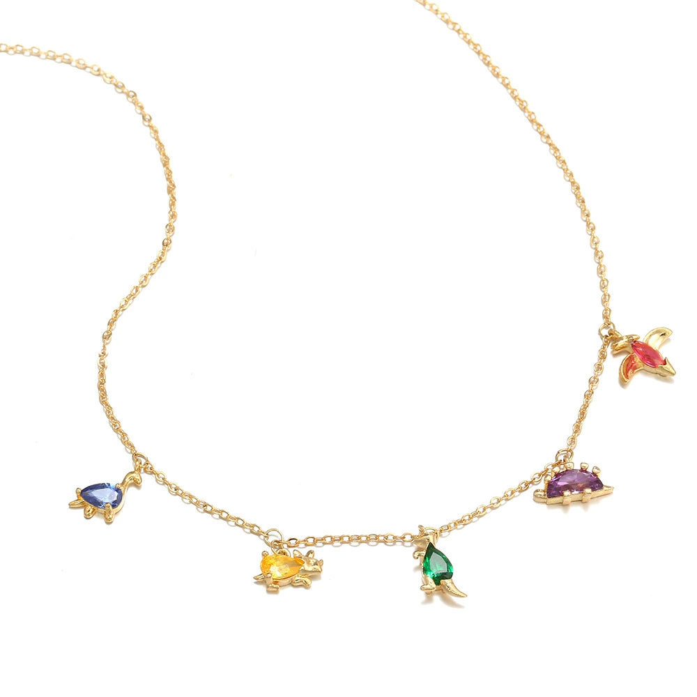Just lil things Artificial Whimsical Charm with Colorful Mini Pendants Necklace jltn0950