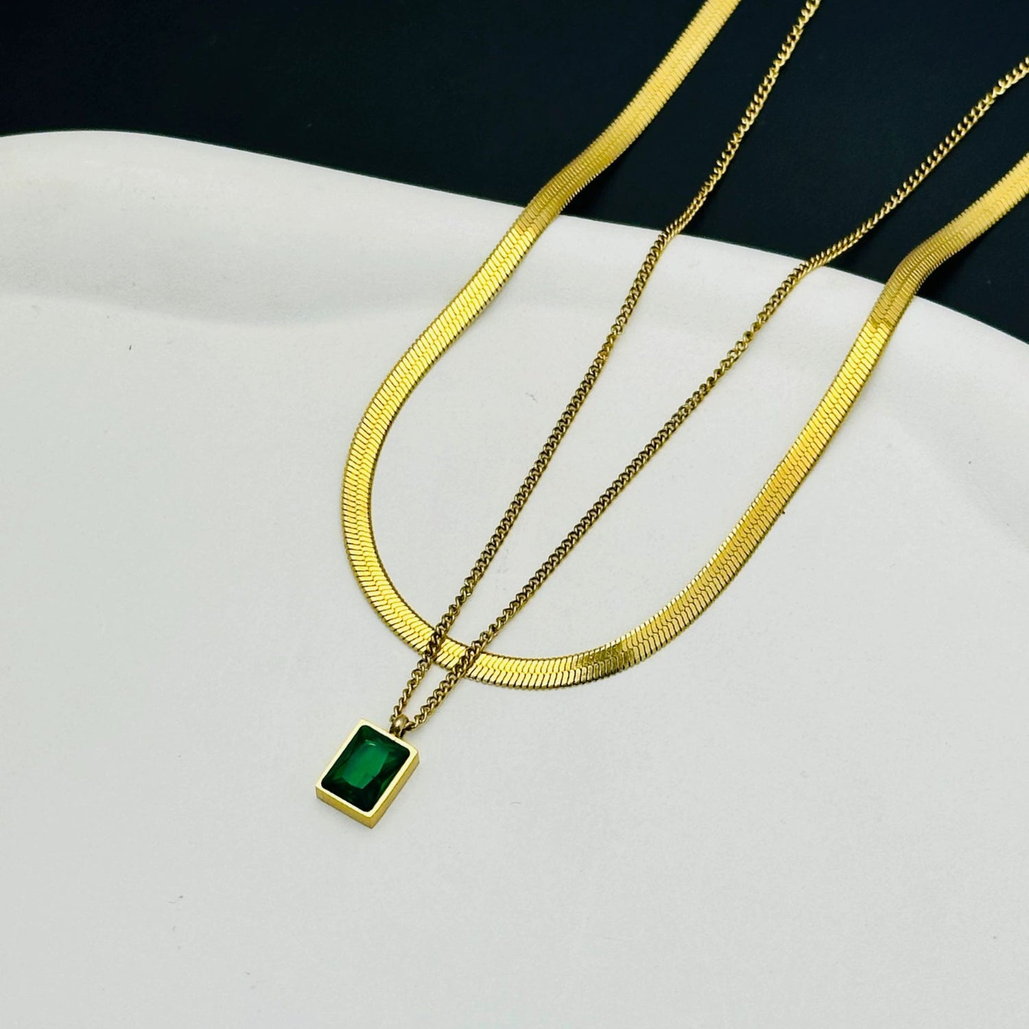 Two Layered Pendant Necklace