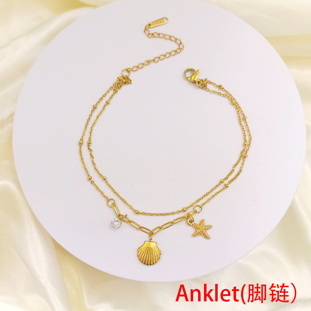 Just Lil Things -Oceanic Aesthetic Pendant Chain Necklace- jltn1132