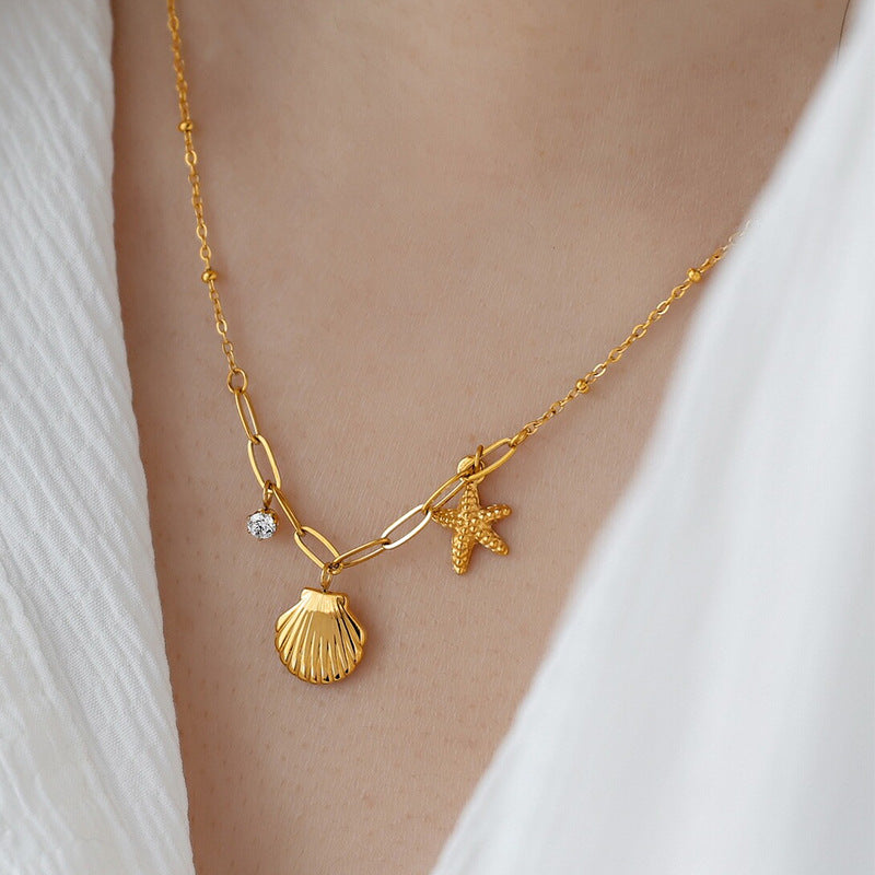Just Lil Things -Oceanic Aesthetic Pendant Chain Necklace- jltn1132