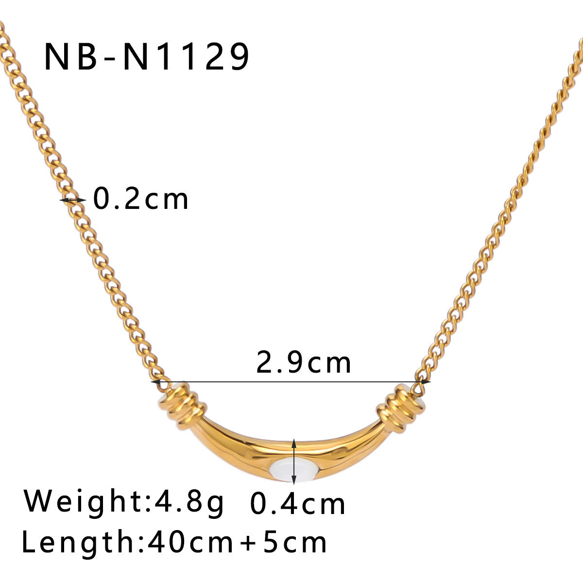 Vintage Crescent Bar Necklace jltn1145
