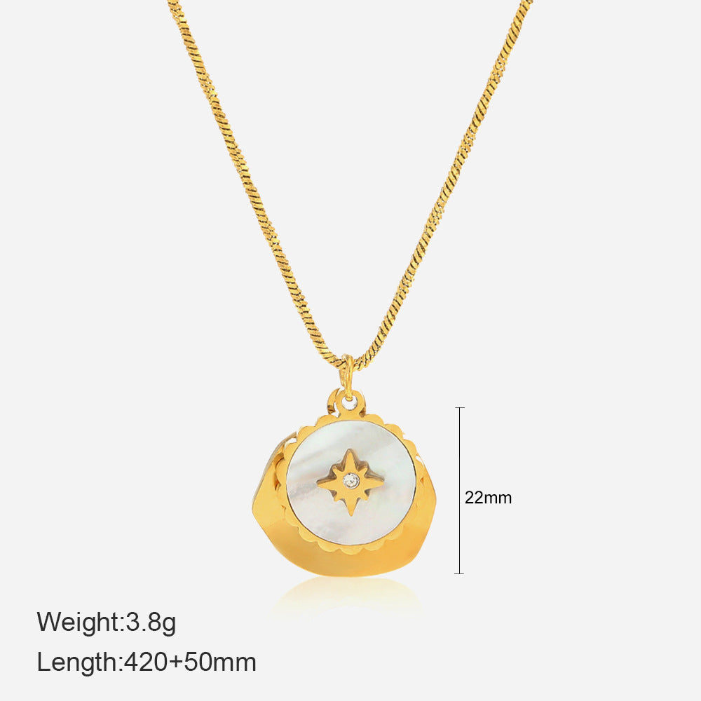 Irregular Metal Shell Gold Necklace JLTN1170