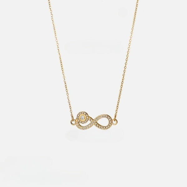 Infinity Pendant With Evil Eye Gold Necklace  JLTN1177