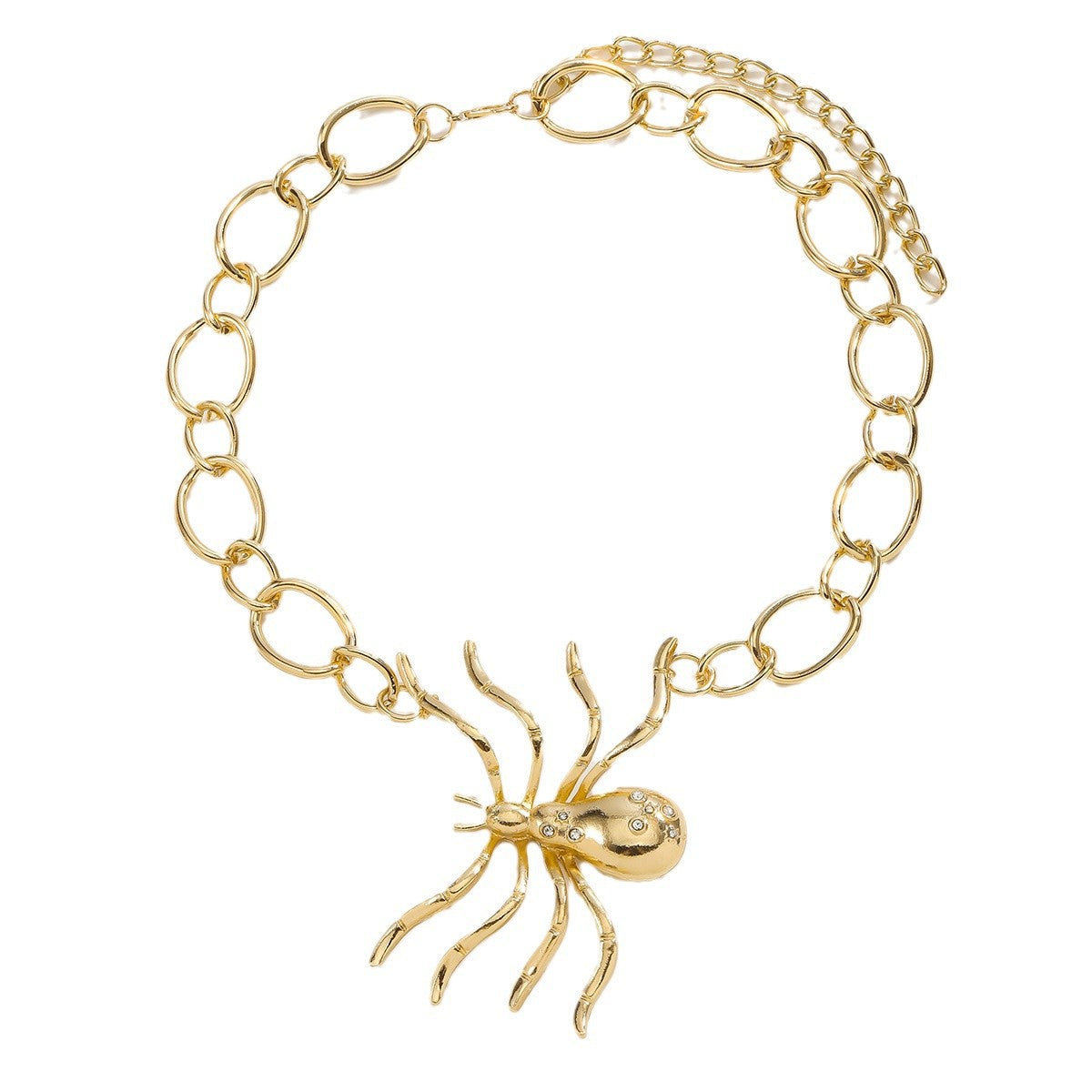 Dazzling Spider Hollow Chain Gold Necklace JLTN1293