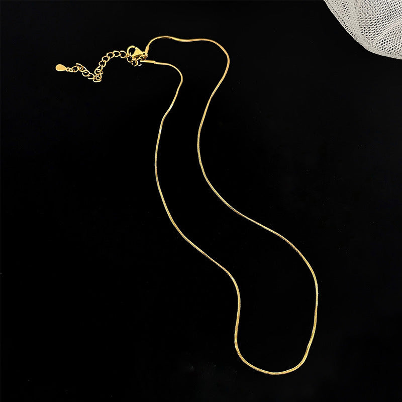 Square snake bone necklace jltn1387