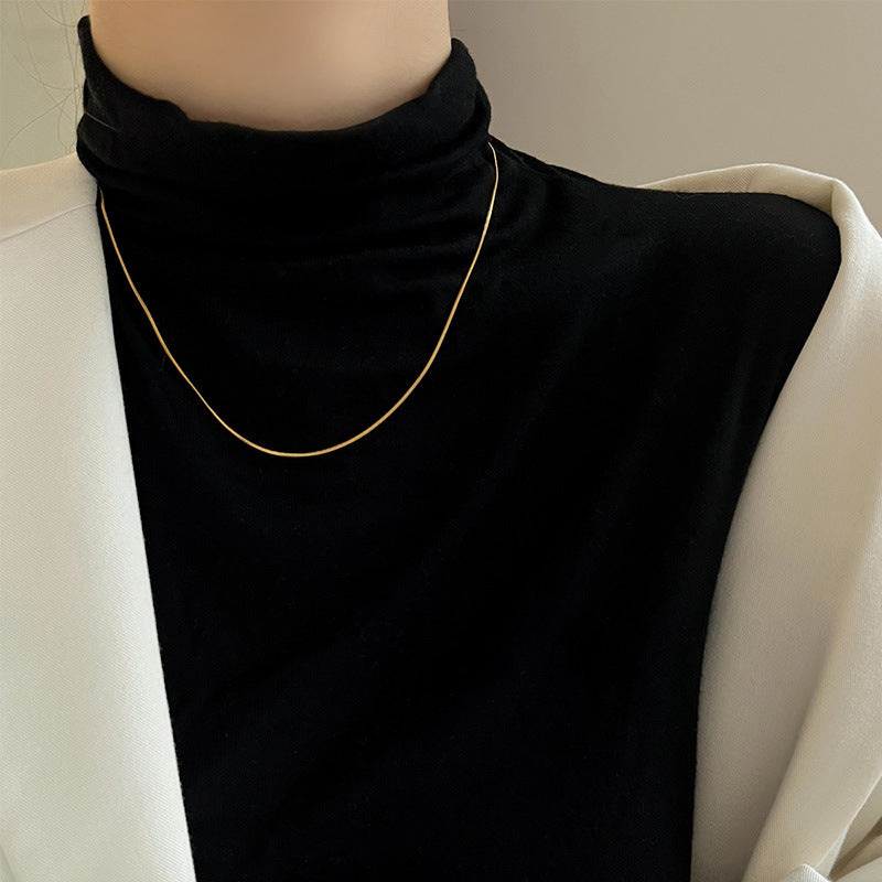 Square snake bone necklace jltn1387