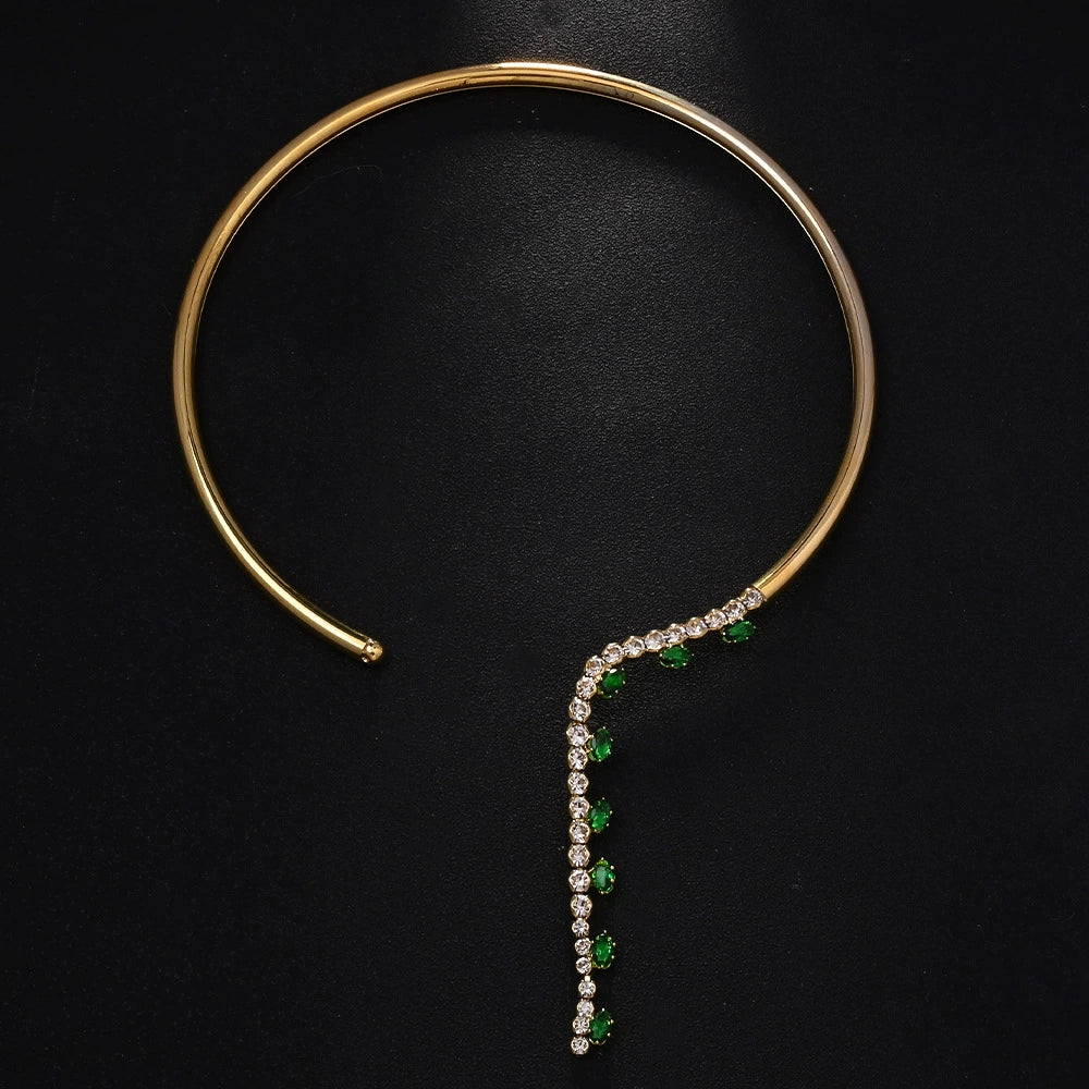 New emerald tassel necklace jltn1391