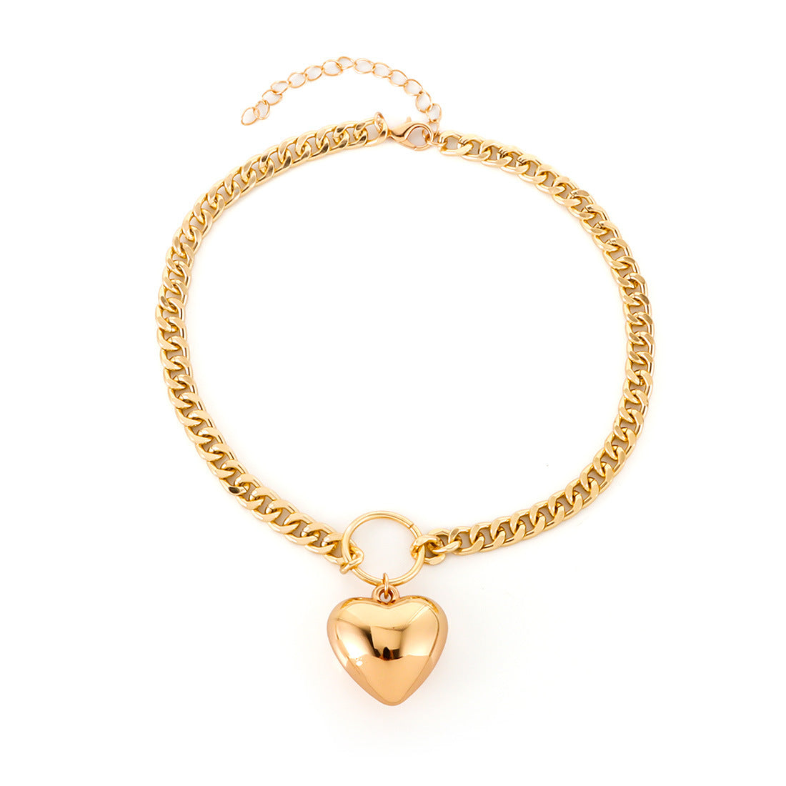 small fresh peach heart necklace jltn1392