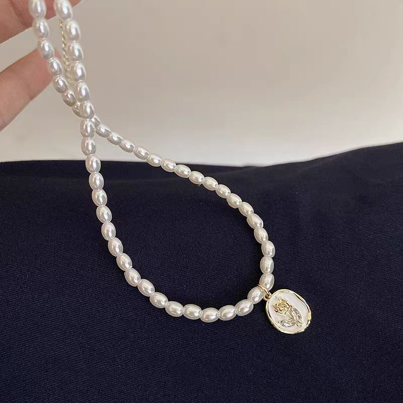 super fairy rose pendant pearl necklace JLTN1395