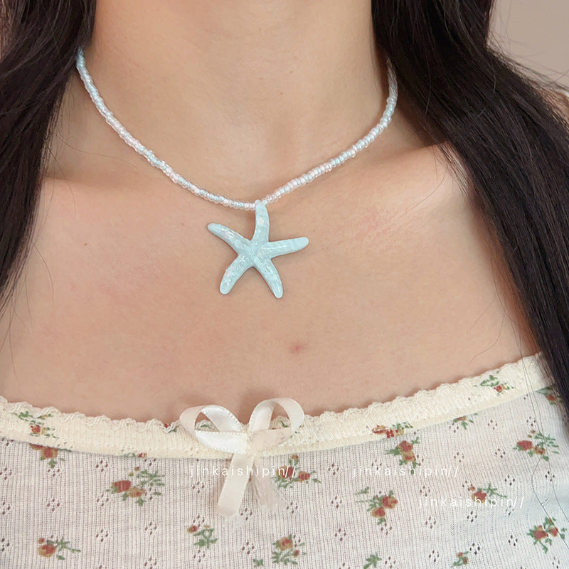 Starfish Pendant Clavicle Chain  jltn1412