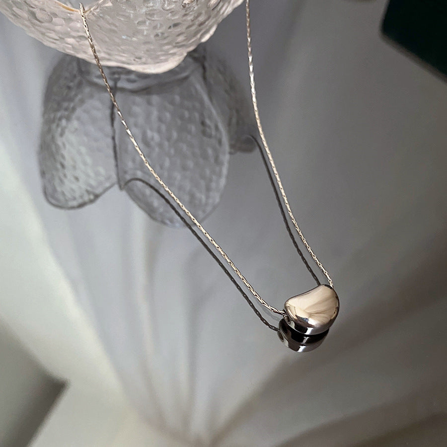 Classic Silver Heart Necklace titanium steel necklace jltn1414