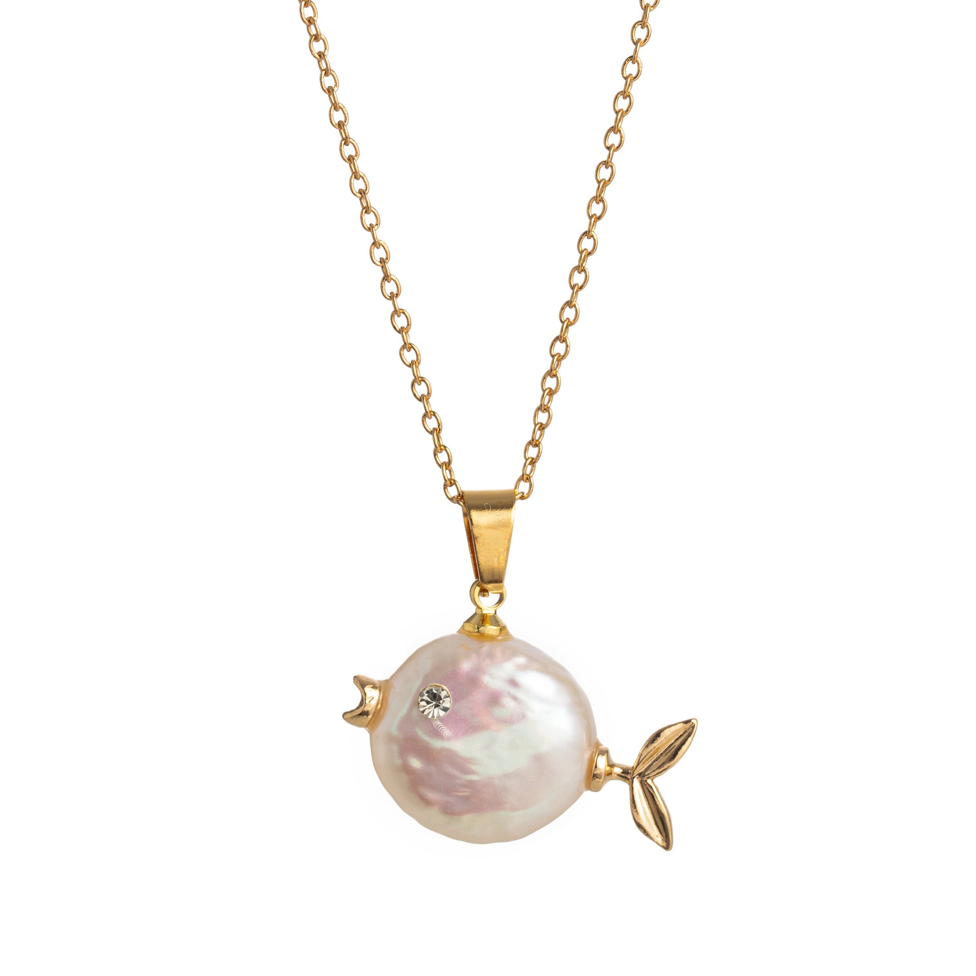 Crab design fresh water pearl necklace  jltn1434