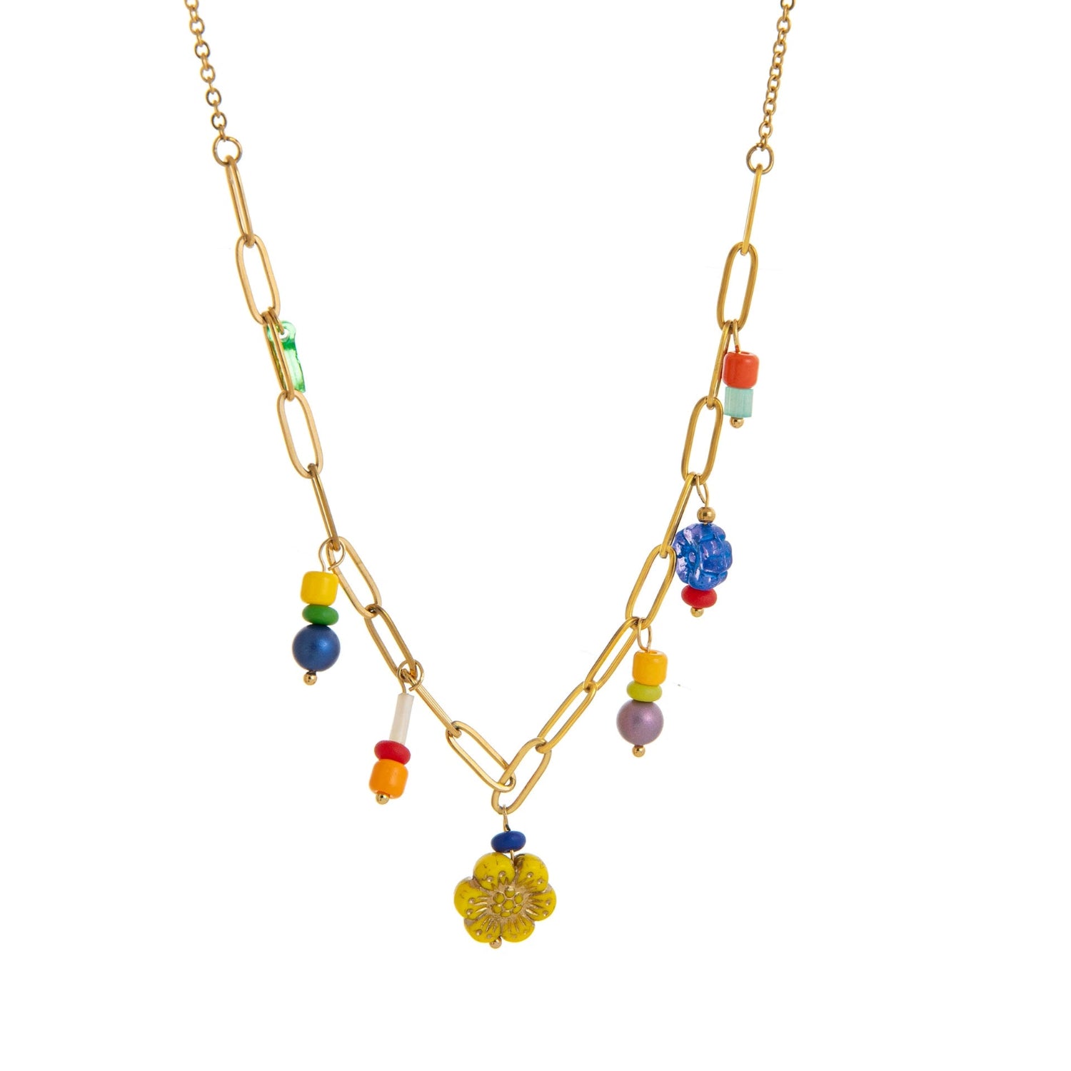 dopamine multi color pendant necklace jltn1437