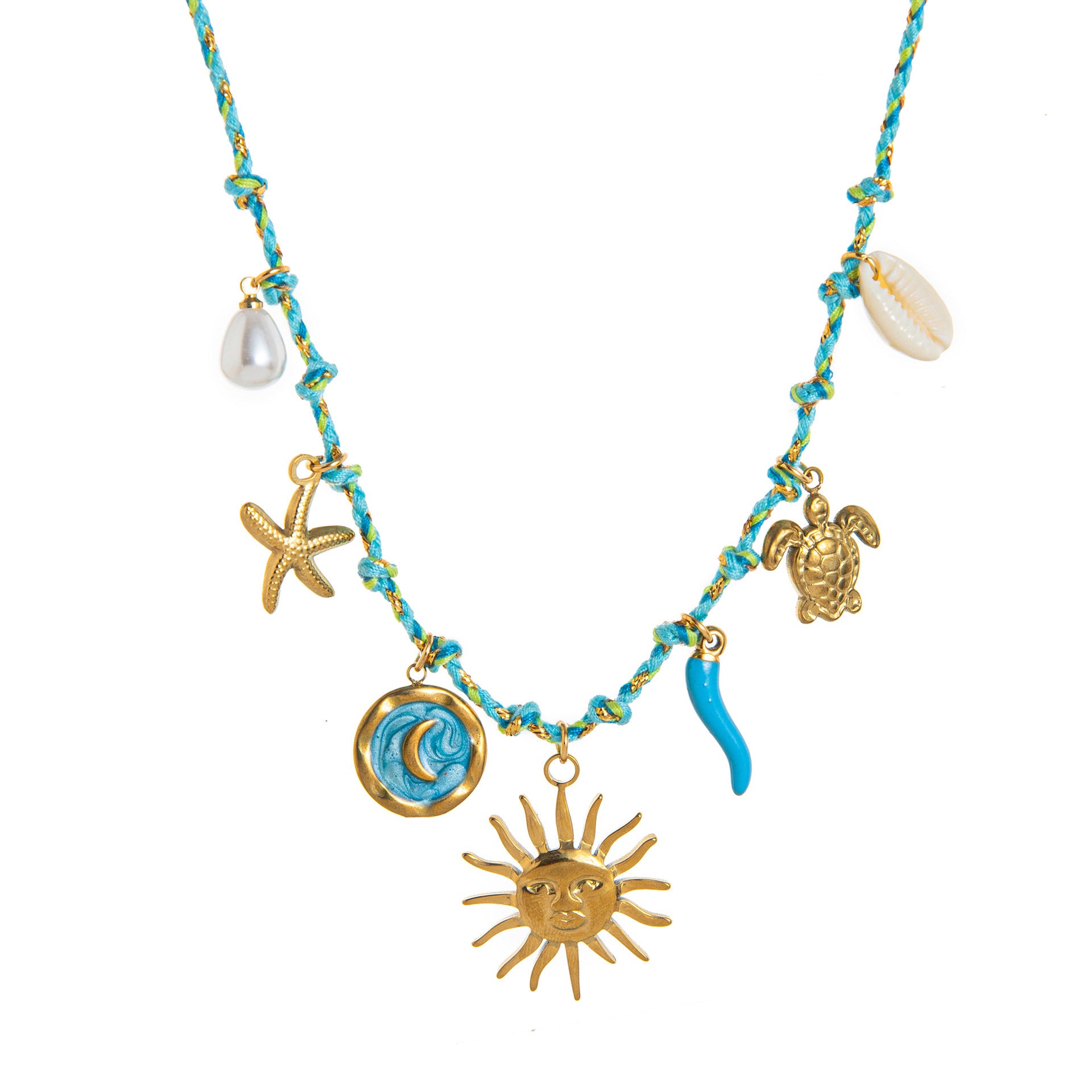 summer charms aqua ocean bliss necklace  jltn1438