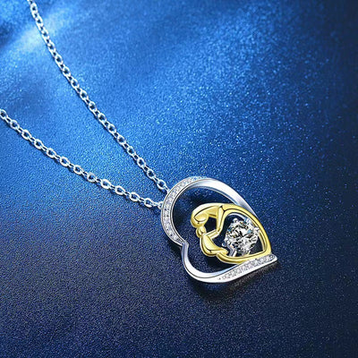 mother and child heart necklace jltn1498