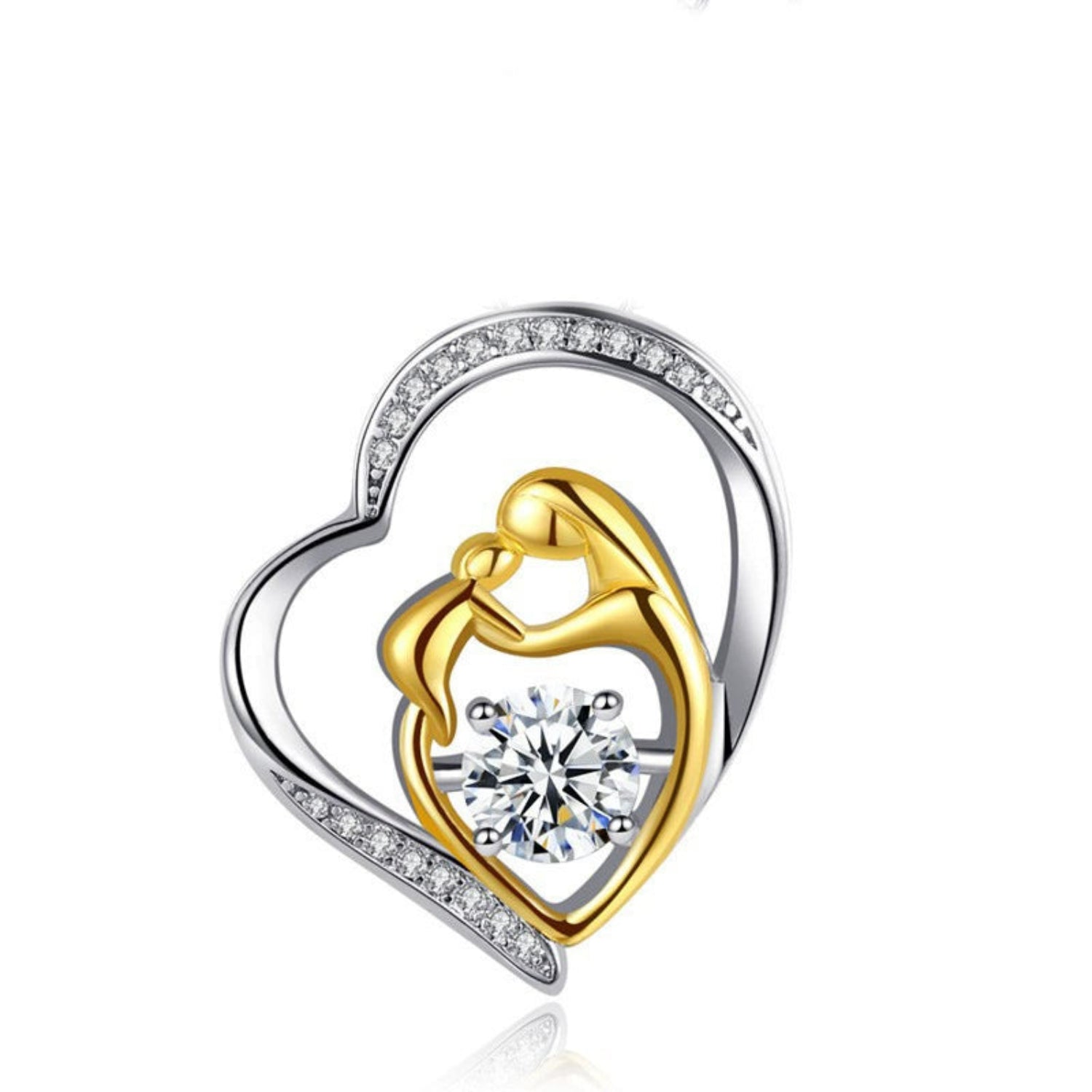 mother and child heart necklace jltn1498