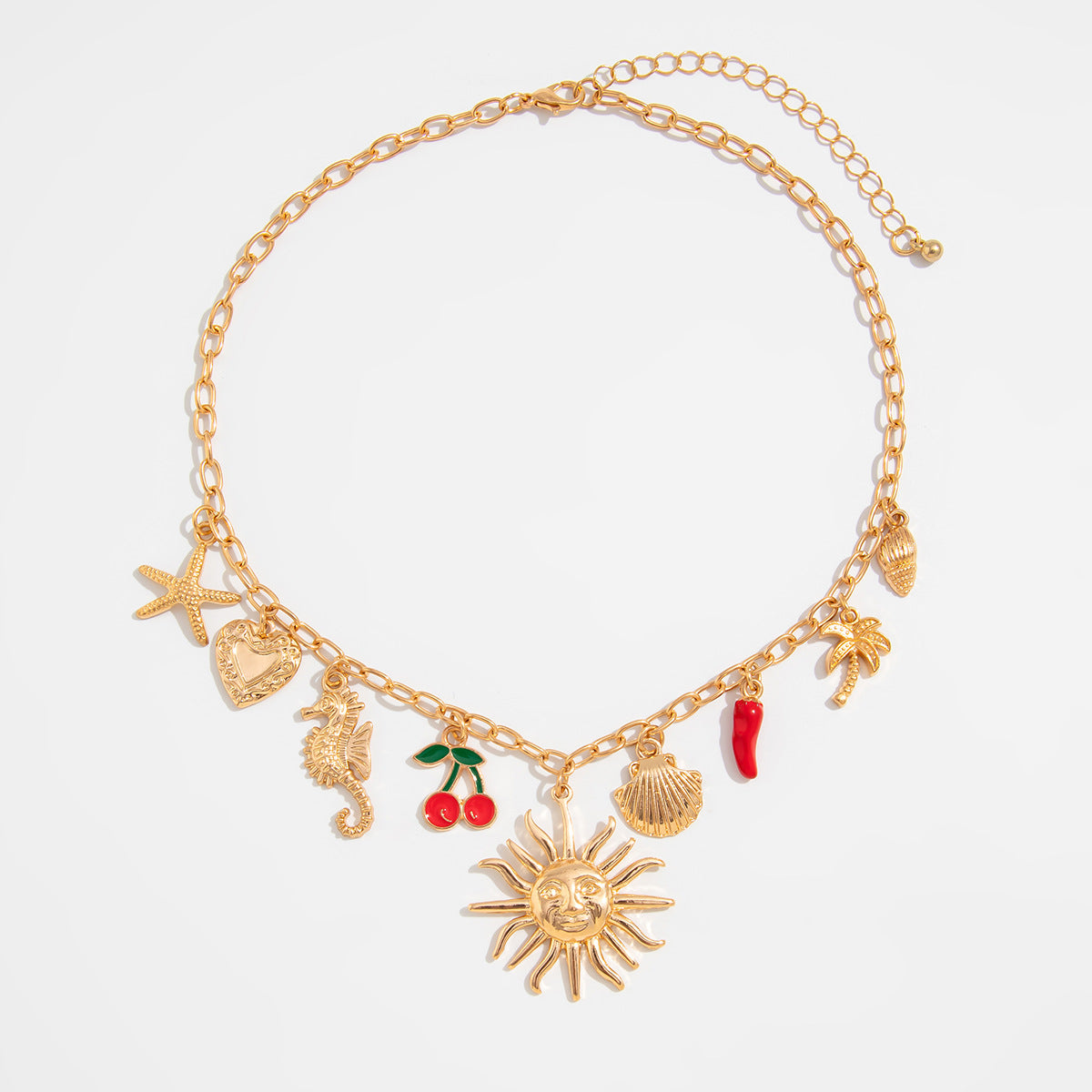 Tropical Sun Charm Pendant Necklace jltn1499
