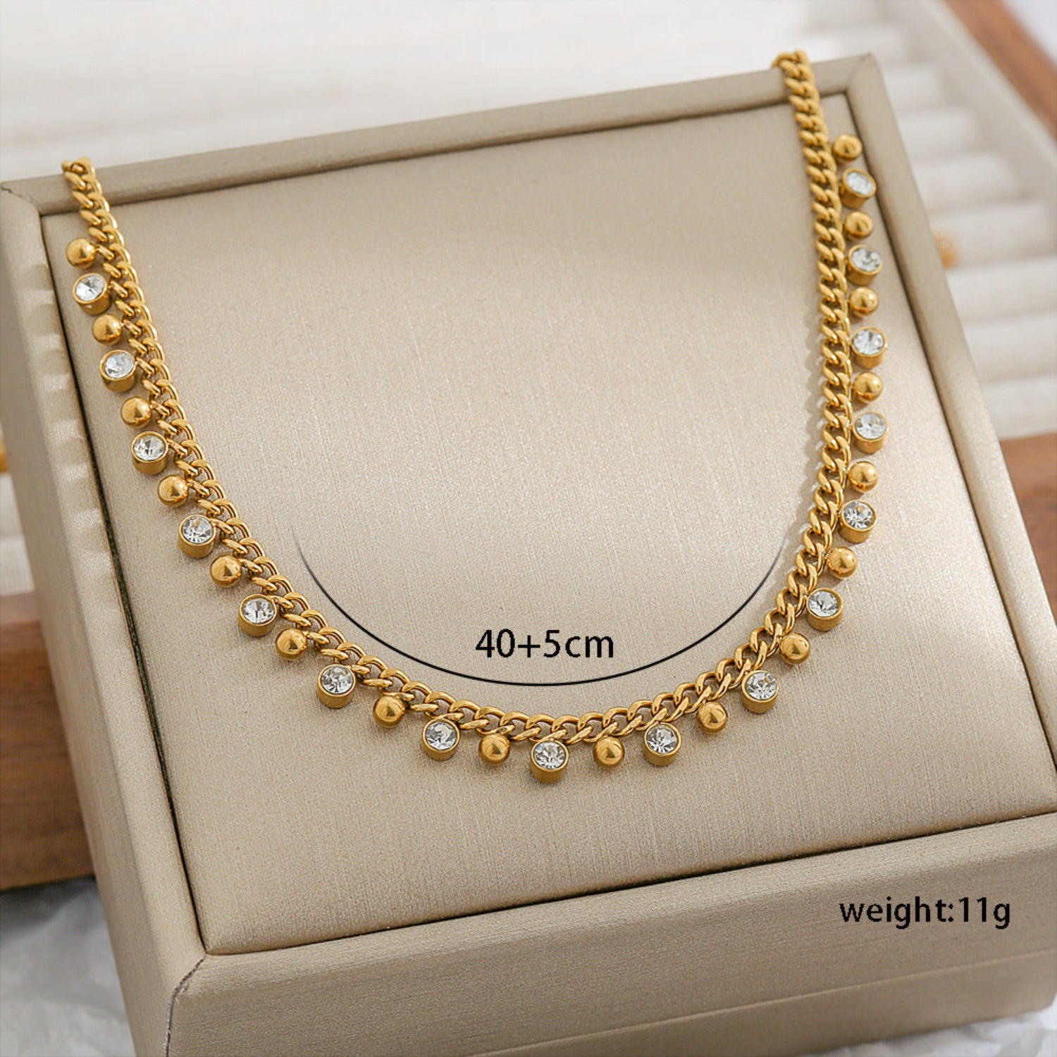 Radiant Droplet Cuban Chain Necklace jltn1500