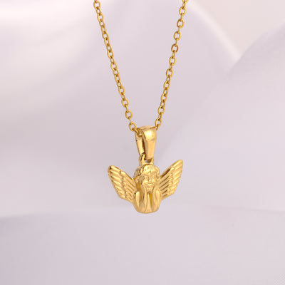 dimensional angel Virgin Mary pendant necklace  jltn1515