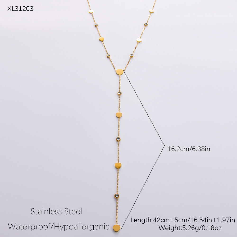 tassel long Y-shaped necklace  jltn1541
