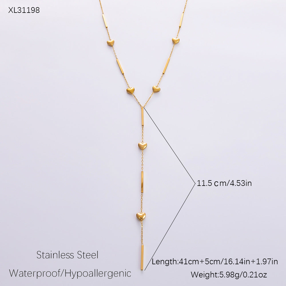 fashion Long Y-shaped love clavicle chain necklace jltn1542