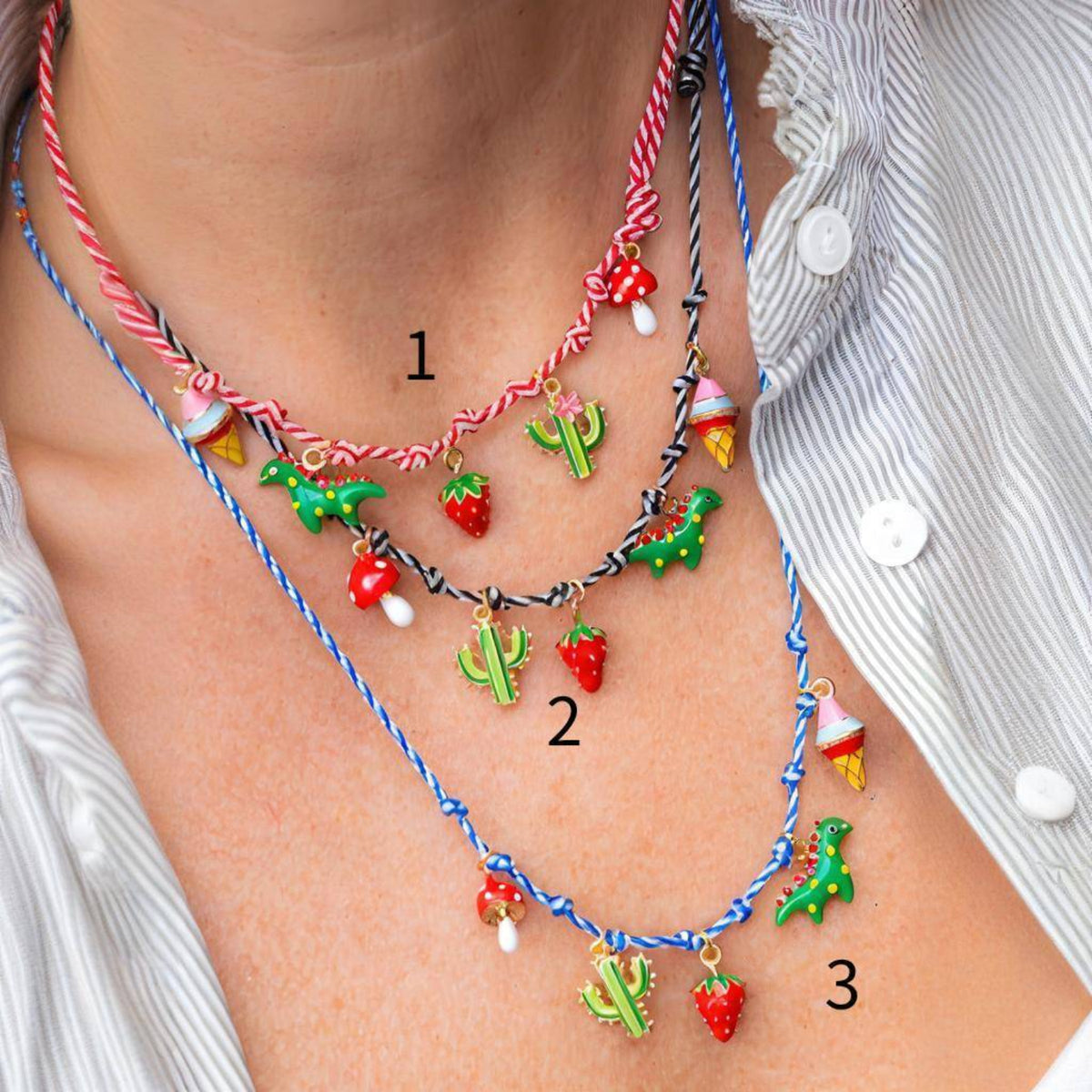 European and American new strawberry pepper necklace personality fashion dly fruit series pendant necklace jltn1570