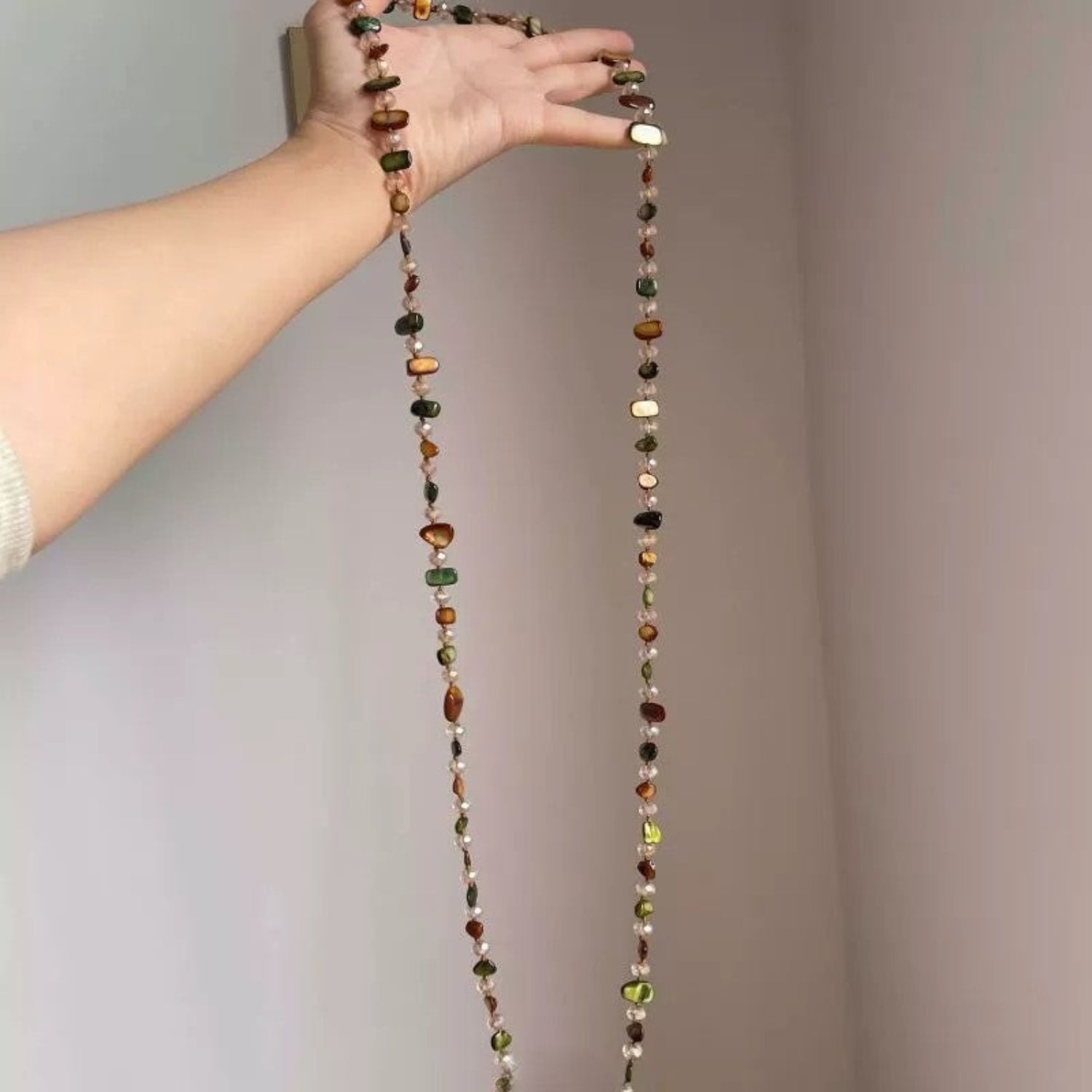 Bohemian Multi-Color Beaded Long Necklace JLTN1625