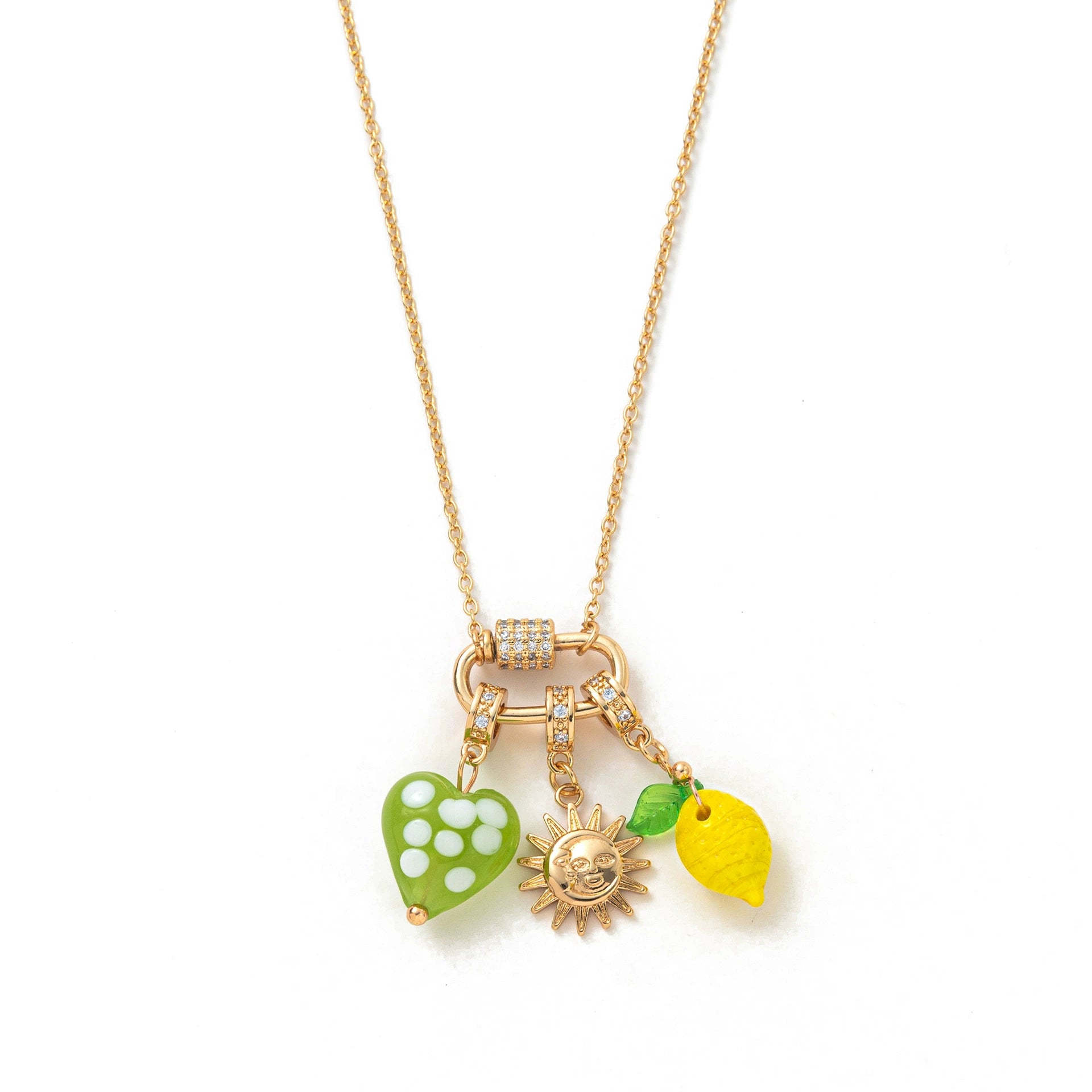 Fashionable niche design heart love mashroom cute versatile women's necklace jltn1628