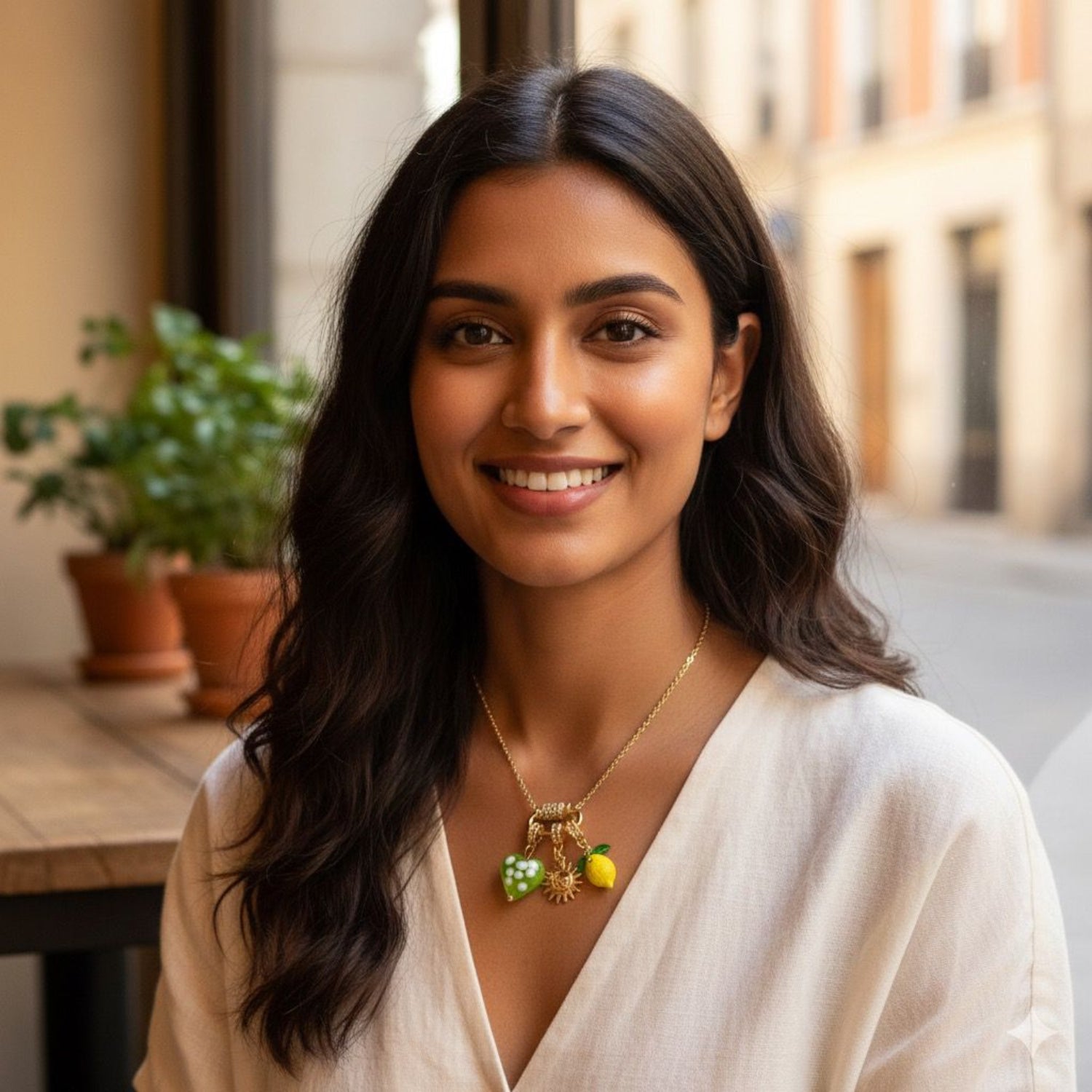 Fashionable niche design heart love mashroom cute versatile women's necklace jltn1628