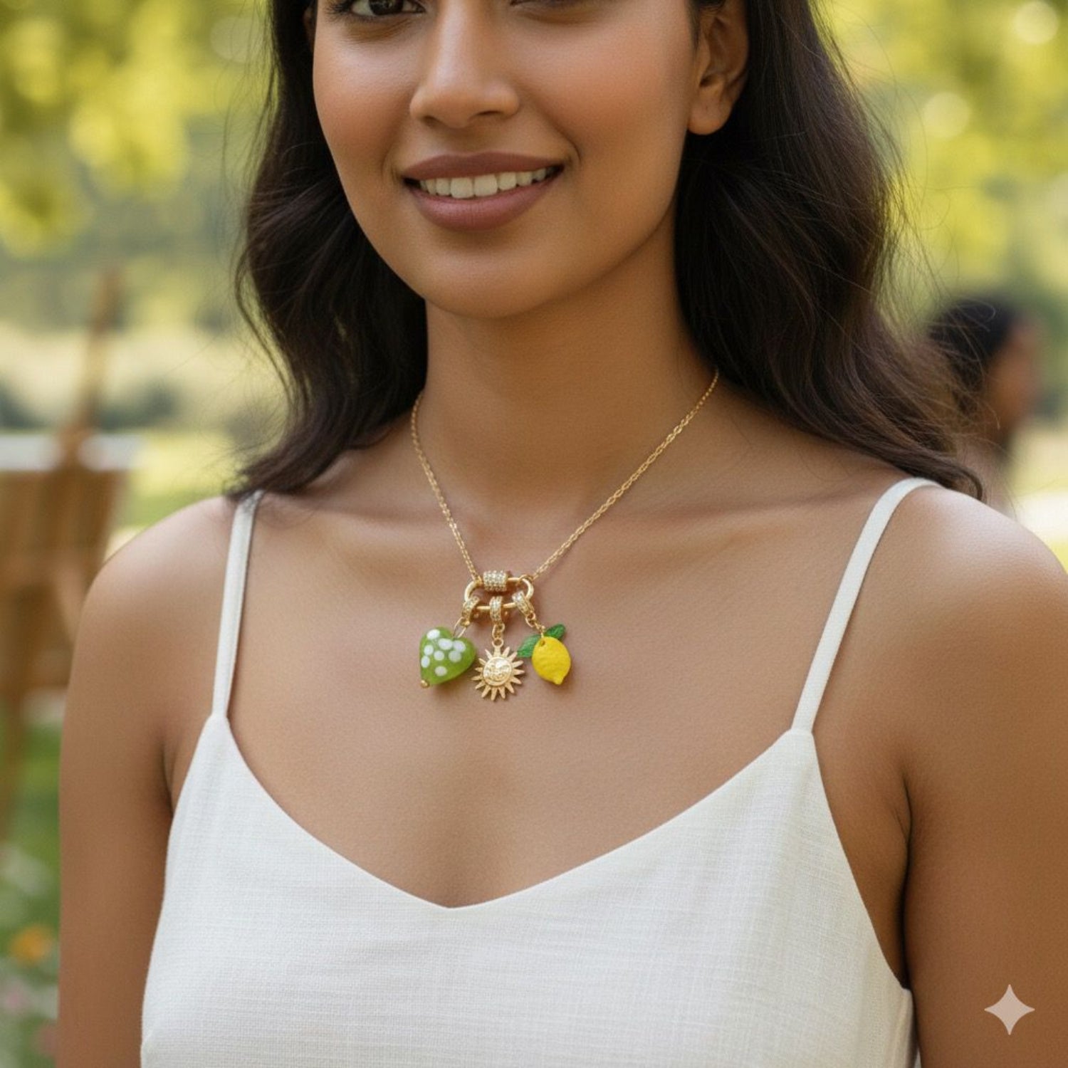 Fashionable niche design heart love mashroom cute versatile women's necklace jltn1628