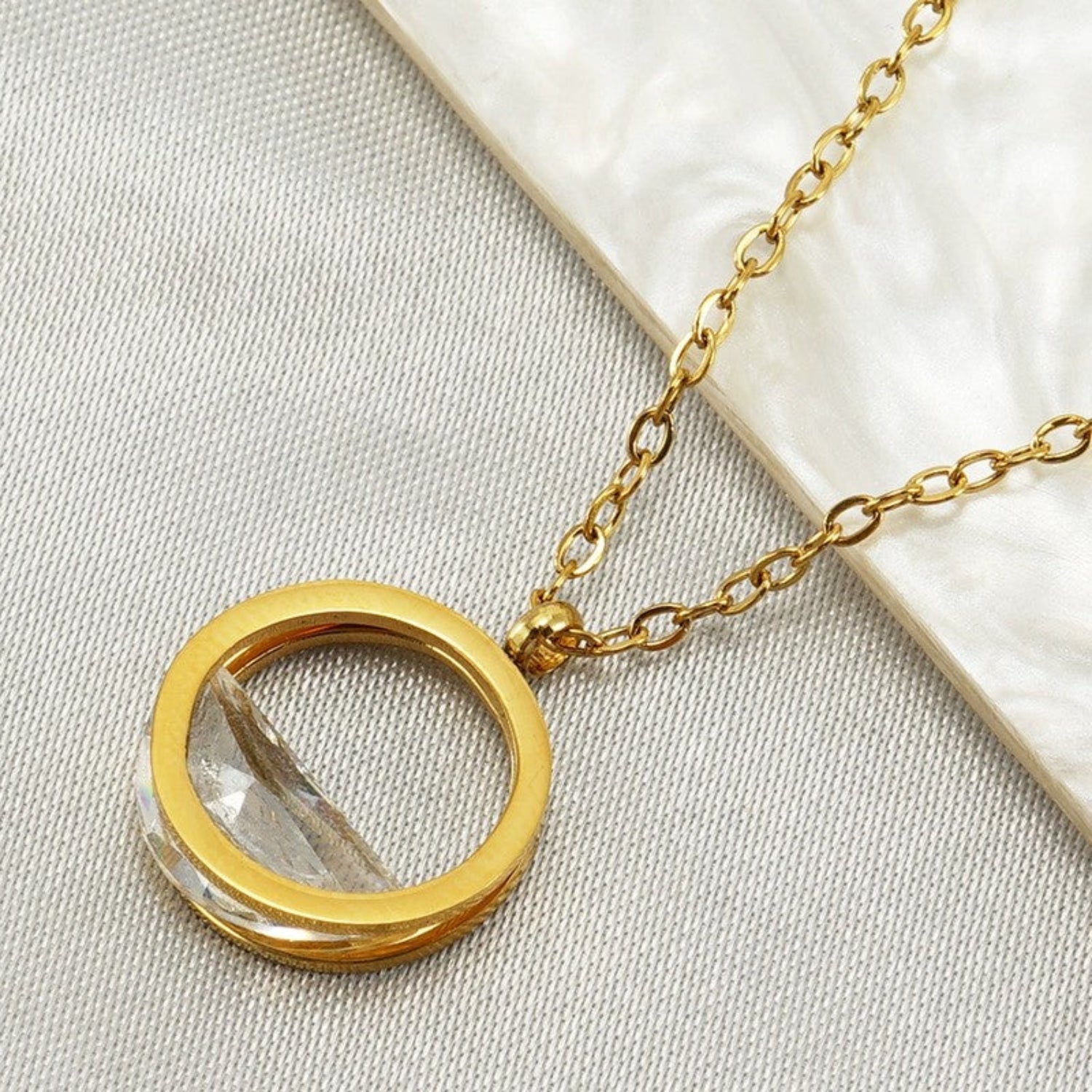 Just Lil Things Crystal Eclipse Pendant Necklace jltn1636