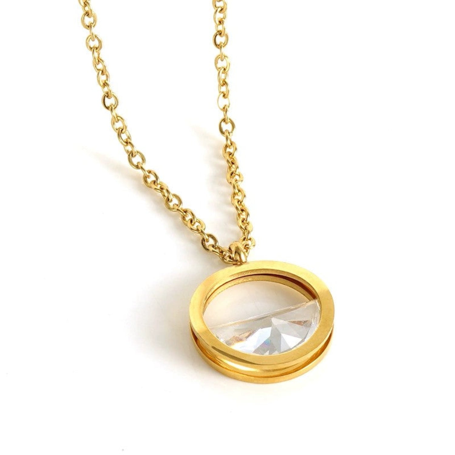 Just Lil Things Crystal Eclipse Pendant Necklace jltn1636