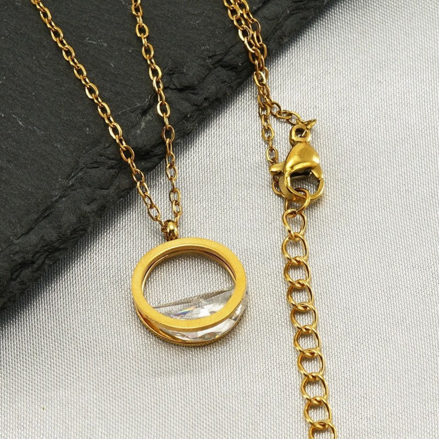 Just Lil Things Crystal Eclipse Pendant Necklace jltn1636