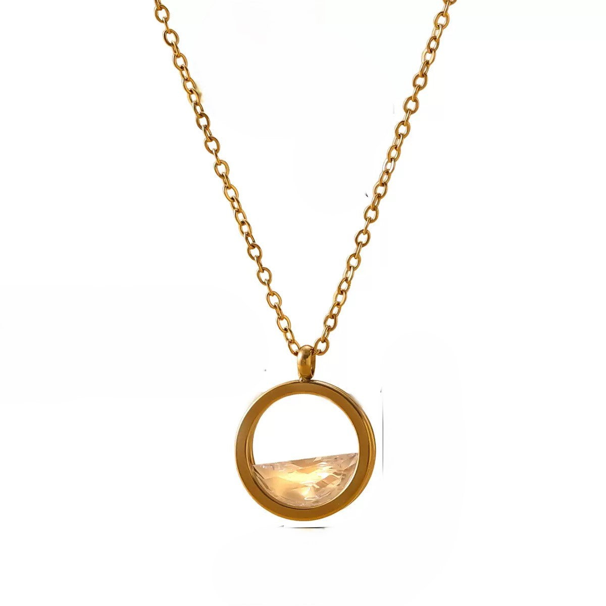 Just Lil Things Crystal Eclipse Pendant Necklace jltn1636