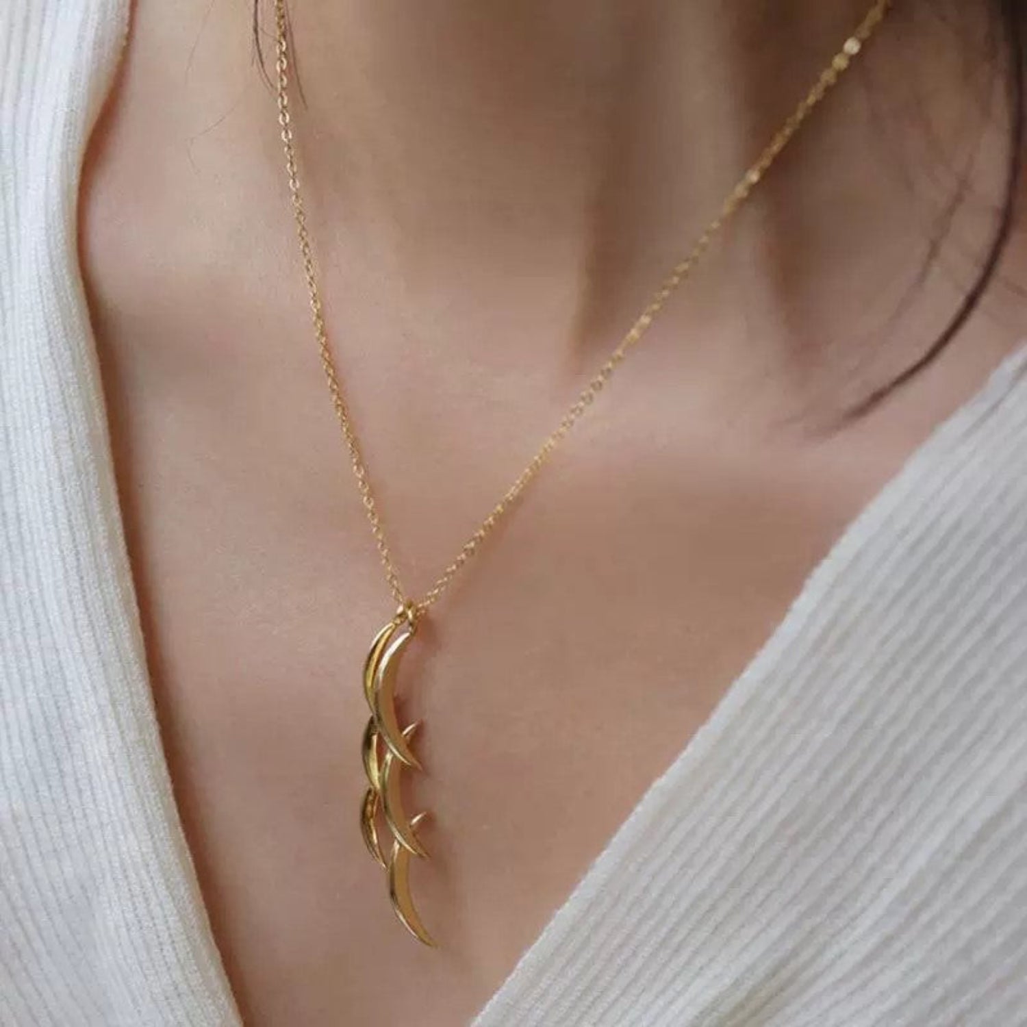 Just Lil Things Crescent Charm Layered Necklace jltn1637