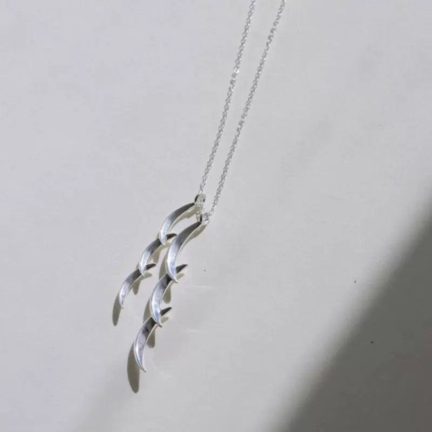 Just Lil Things Silver Crescent Layered Necklace jltn1638