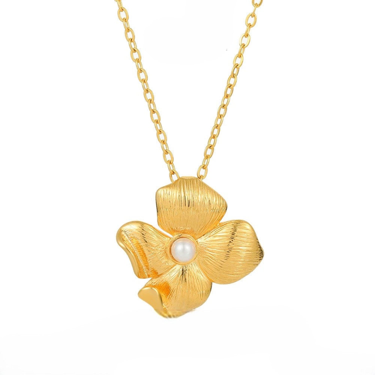 Just Lil Things Golden Blossom Pearl Necklace jltn1639