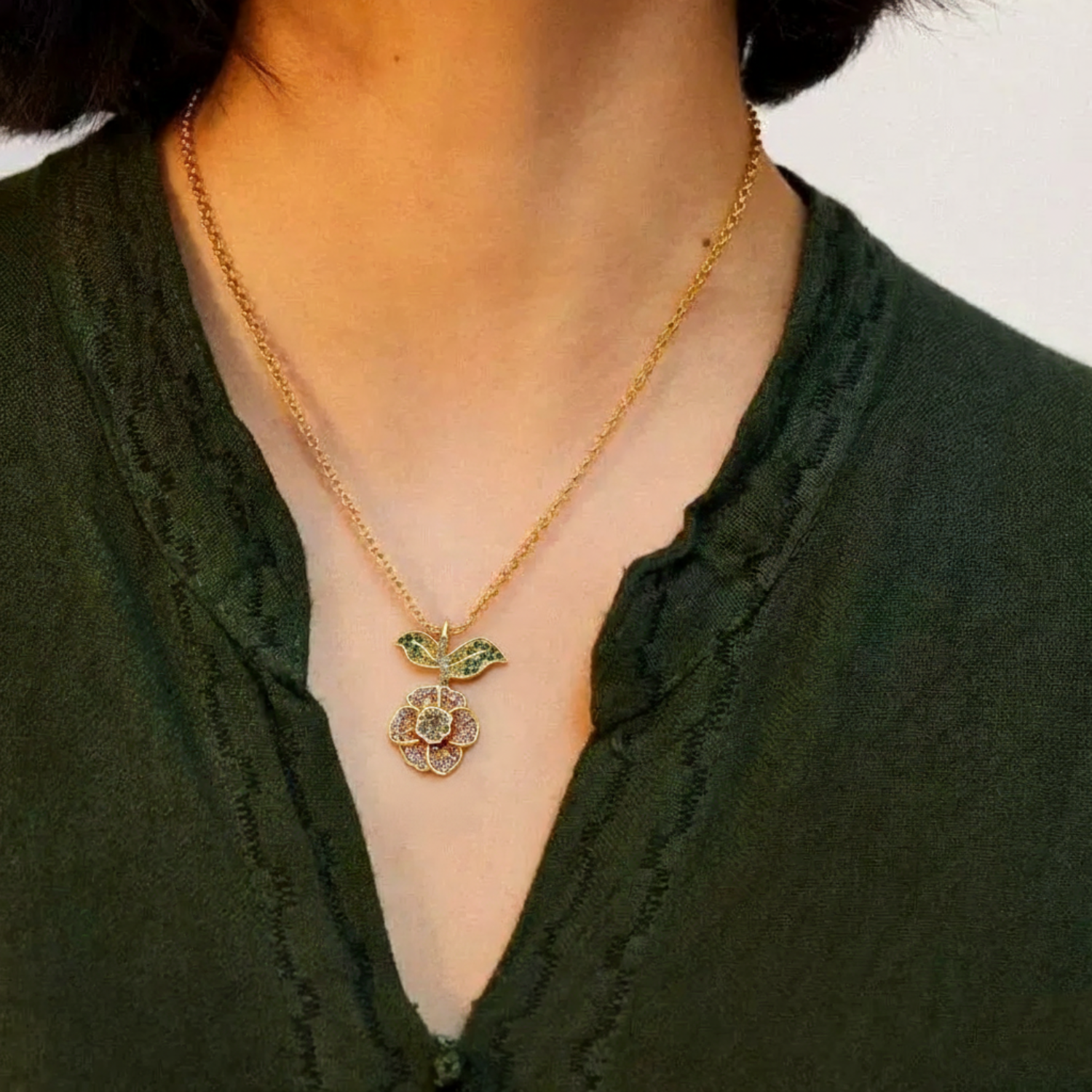 Just Lil Things Enchanted Garden Bloom Necklace jltn1640